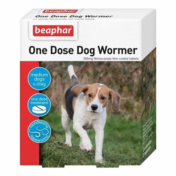 Beaphar One Dose Wormer Dogs 2x6