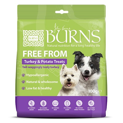 Burns Free From Turkey Treats 10x100g