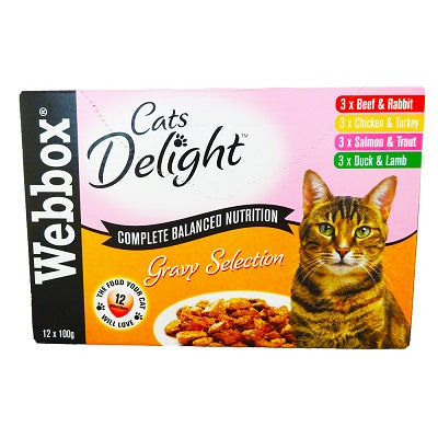 Webbox Cat Delight Gravy Pch 4x12x100g