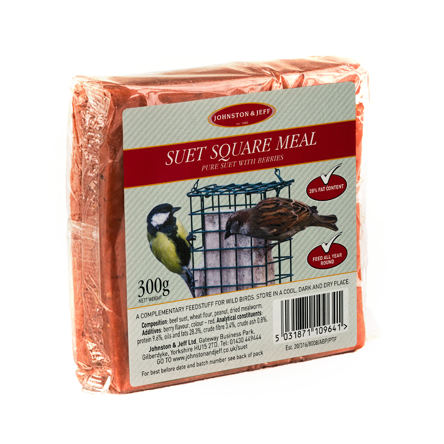 JJ Suet Blocks with Berries 24x300g