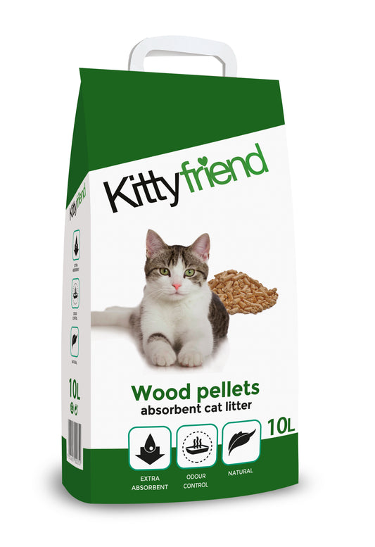 Kitty Friend Wood Plts Cat Litter 10 L