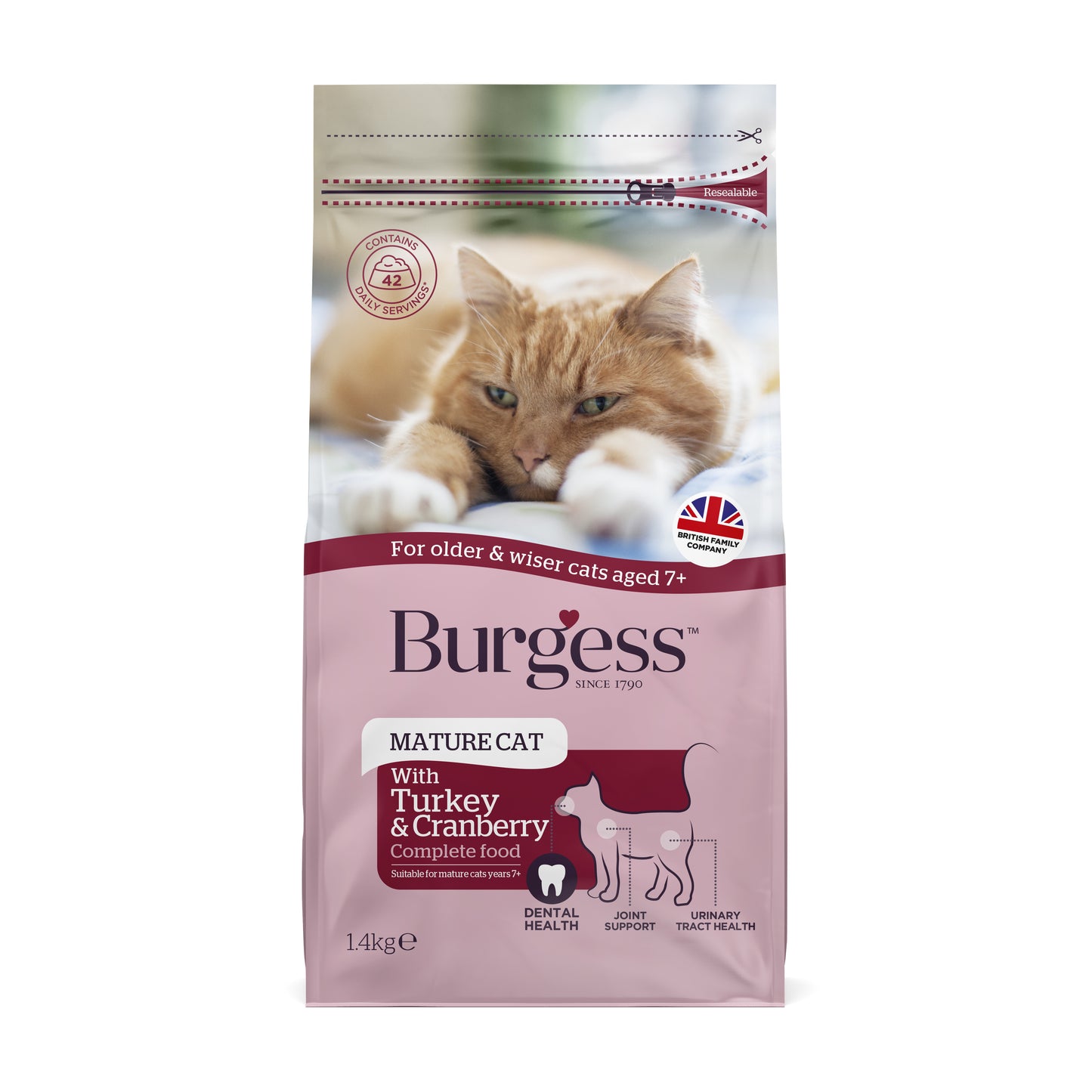 Burgess Mature Cat Turk&Cranberry 1.4 kg