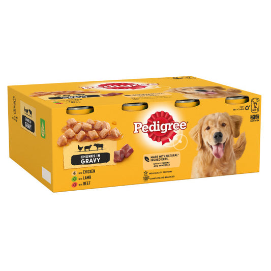 Pedigree Tins Mixed In Gravy 2x12x400g