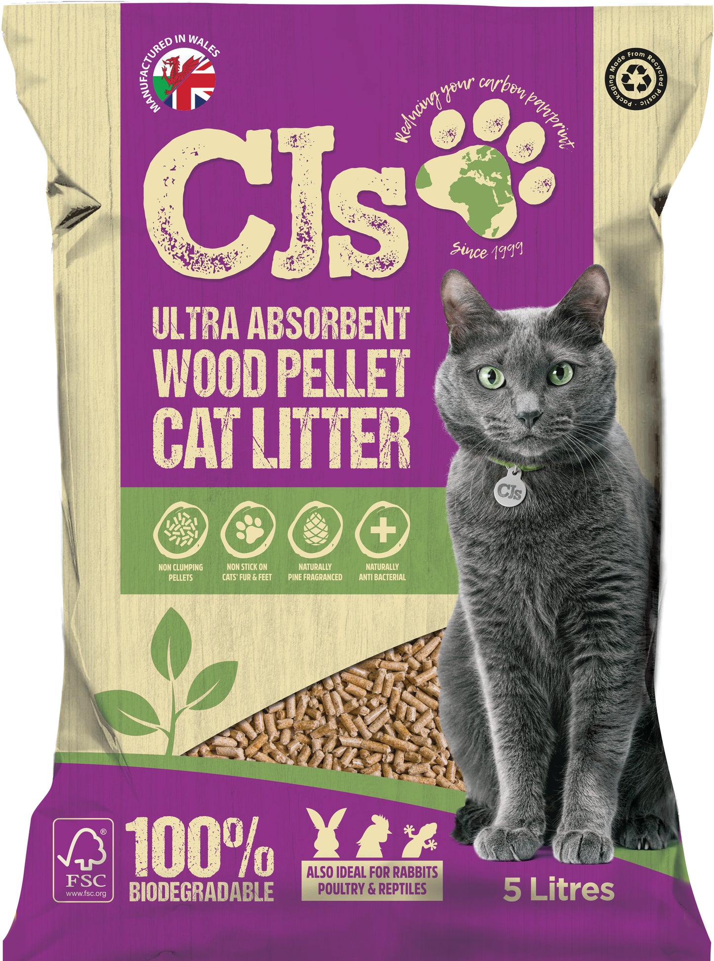 CJs Ultra Absorb Cat Litter Pellets 30 L