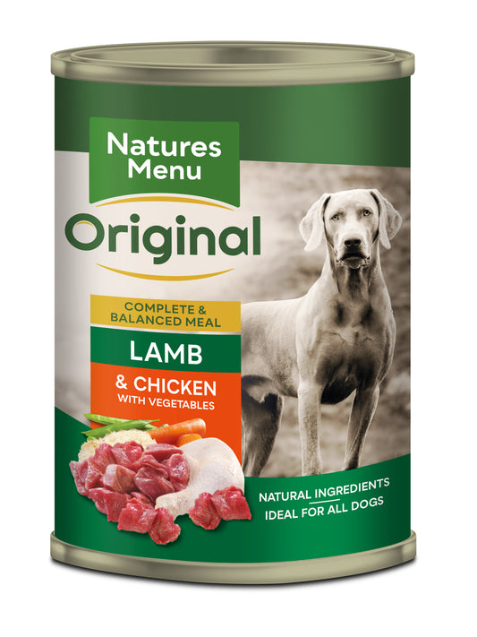 N/Menu Dog Tins Lamb&Chicken 12x400g