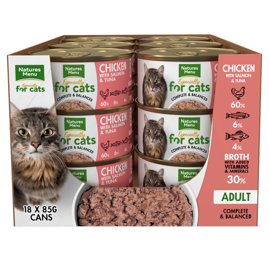 N/Menu Cat Chick Salmon&Tuna Tins 18x85g