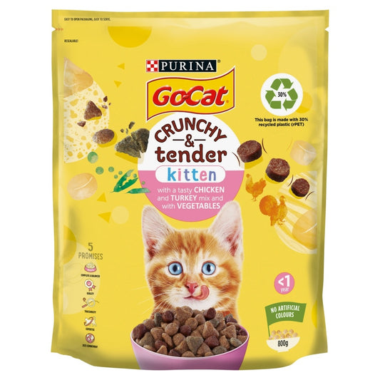 Go-Cat Crunchy Kitten Chick & Veg 4x800g