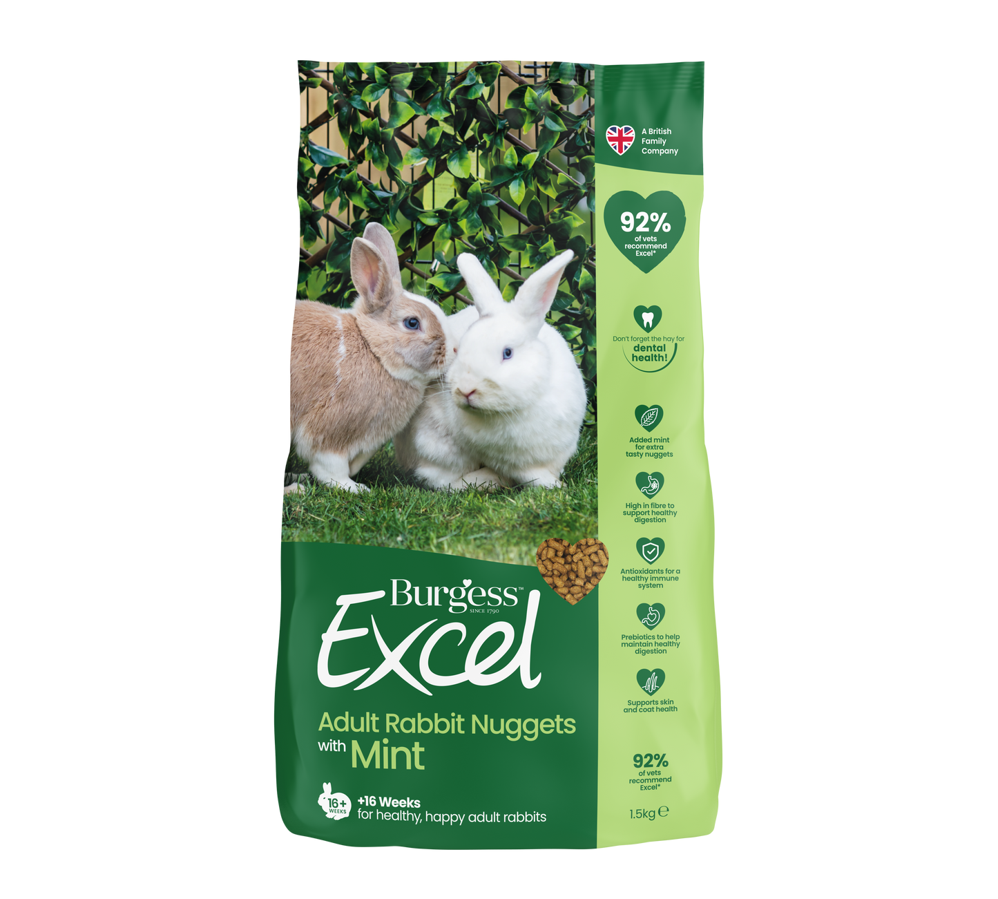 Burgess Excel Rabbit Nuggets 4x1.5kg