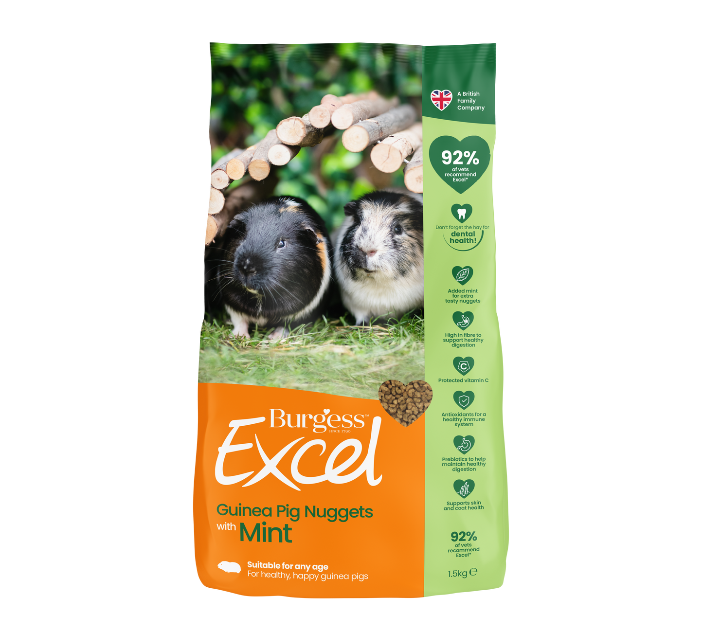 Burgess Excel Guinea Pig Nuggets 4x1.5kg