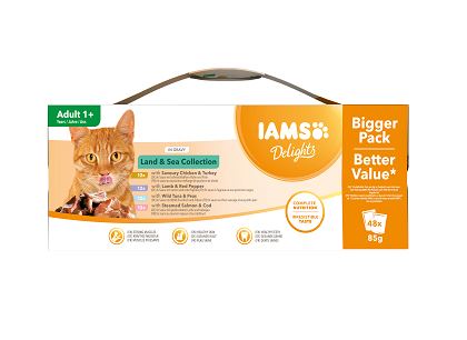 Iams Cat Delight Land&Sea Gravy 48x85g