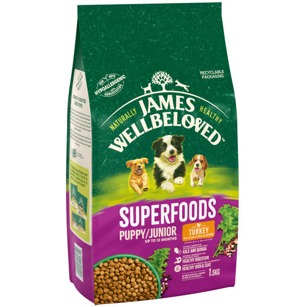 JW Puppy/Junior Superfoods Turkey 1.5 kg