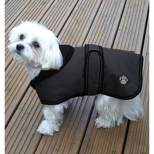 DD Luxury Dog Coat Ebony 30 i