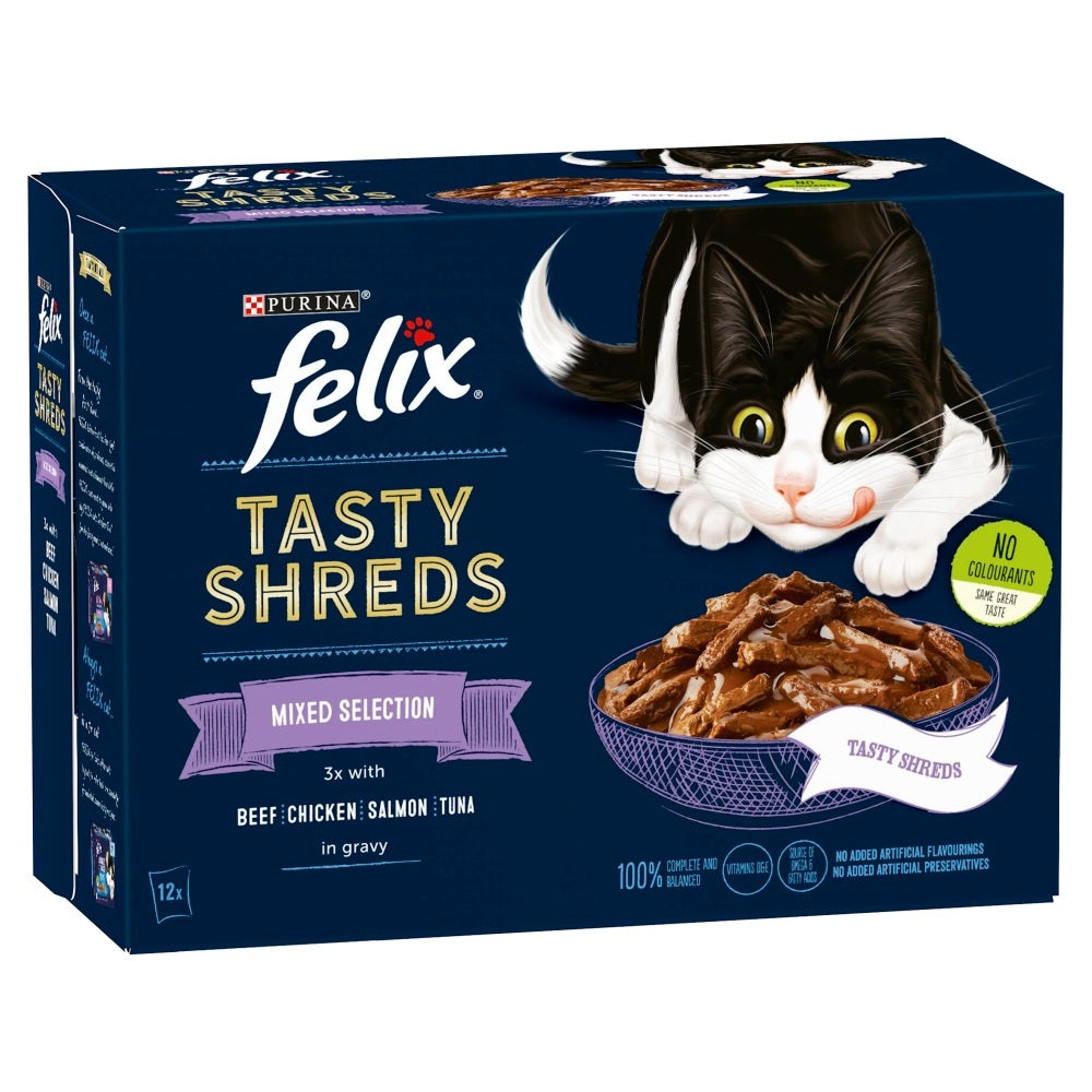 Felix Pch Tasty Shred Mix Sel G 4x12x80g