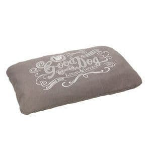 HOP Good Dog Linen Cushion S/M Gry S