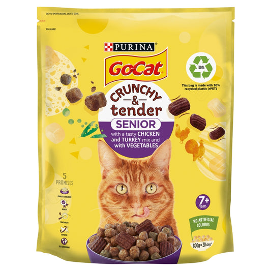 Go-Cat Crunchy Senior Chick & Veg 4x800g