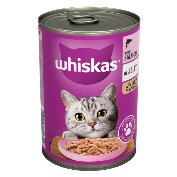 Whiskas Tins 1+ Salmon CIJ 12x400g