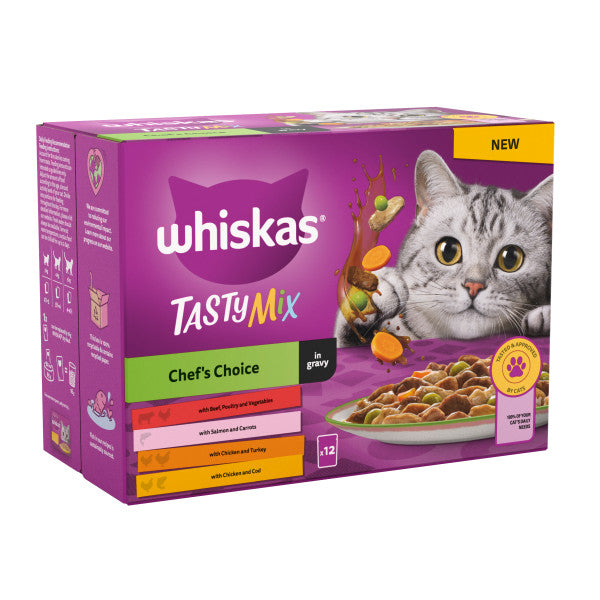 Whiskas Pch 1+ Tasty Chefs Grv 4x12x85g