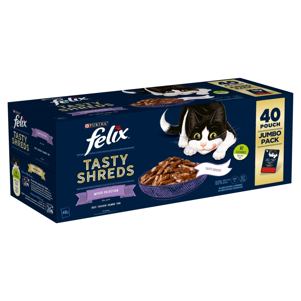 Felix Pch Tasty Shred Mix Sel Grv 40x80g