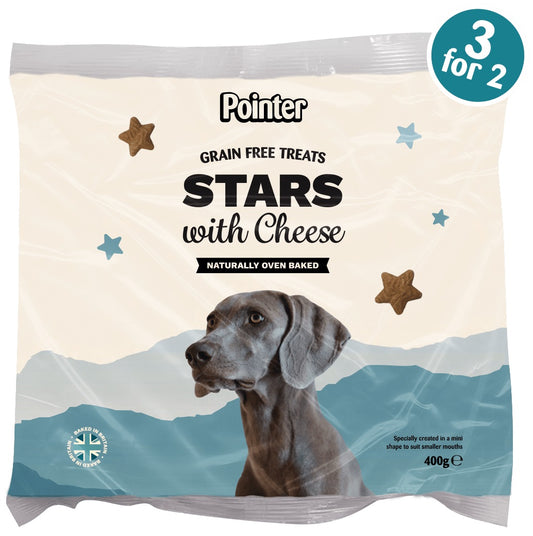 Pointer Stars Cheese GF Treats 6x400g