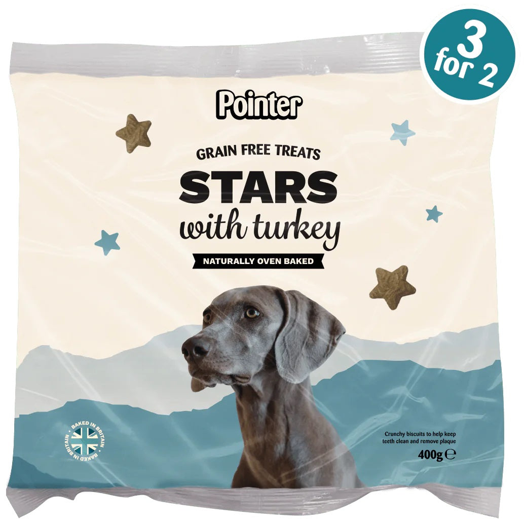 Pointer Stars Turkey GF Treats 6x400g