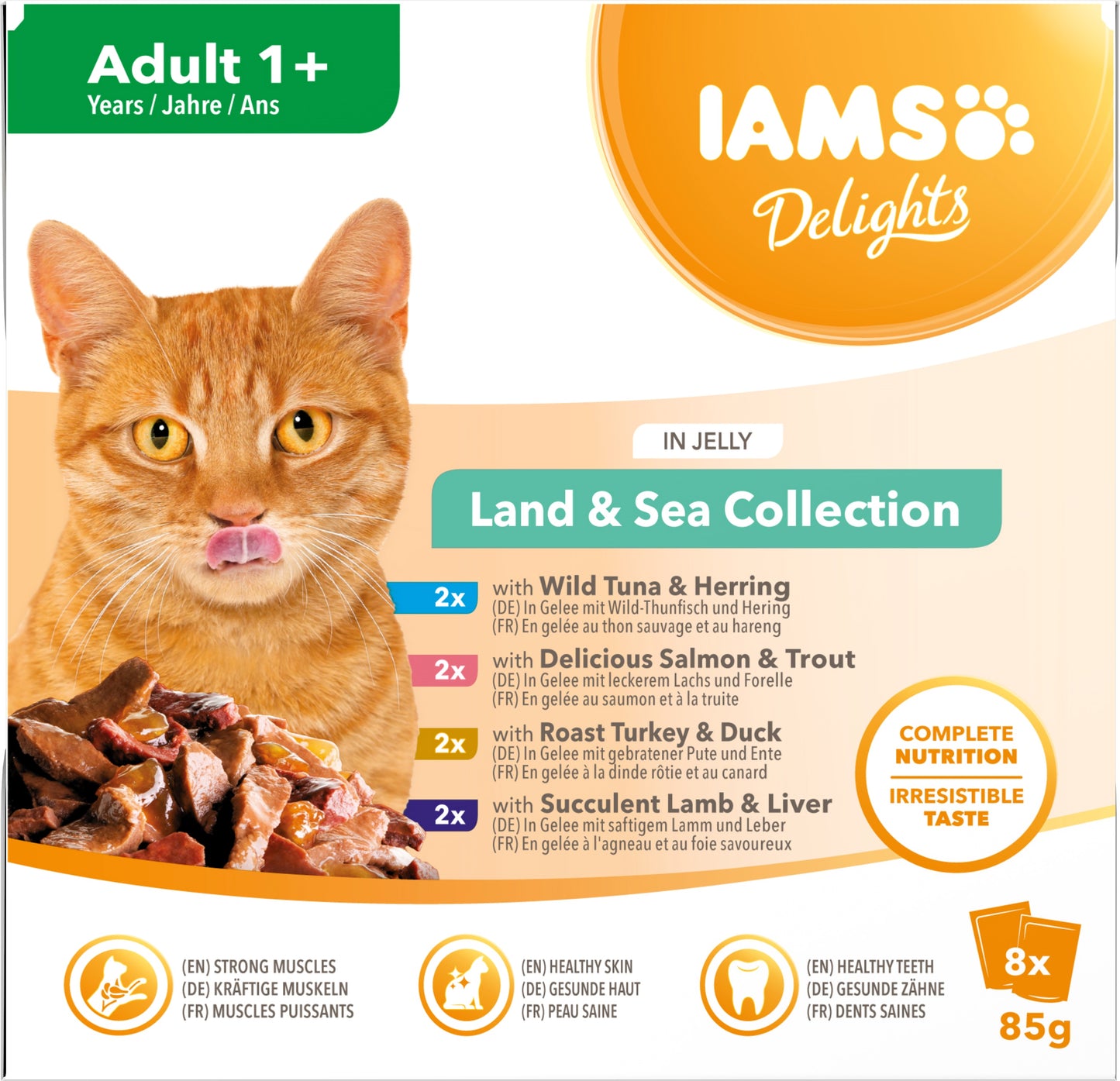 Iams Adult Delight Land&Sea Jel 8x85g