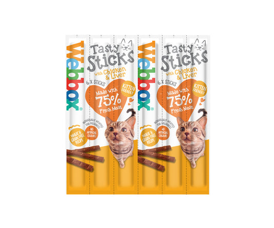 Webbox Tasty Sticks Cat Chick&Liver 12x6