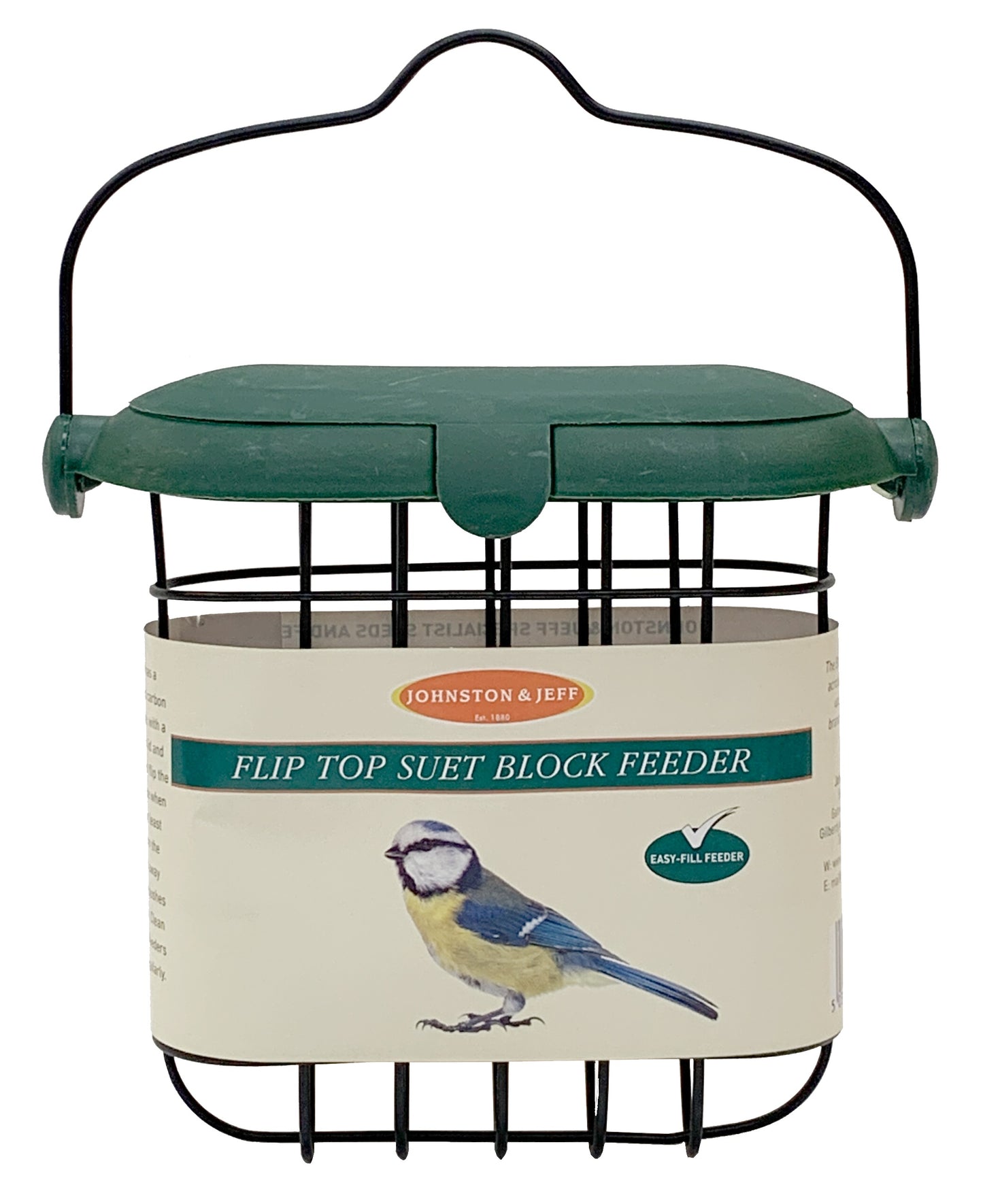 JJ Flip Top Suet Block Feeder 12cm