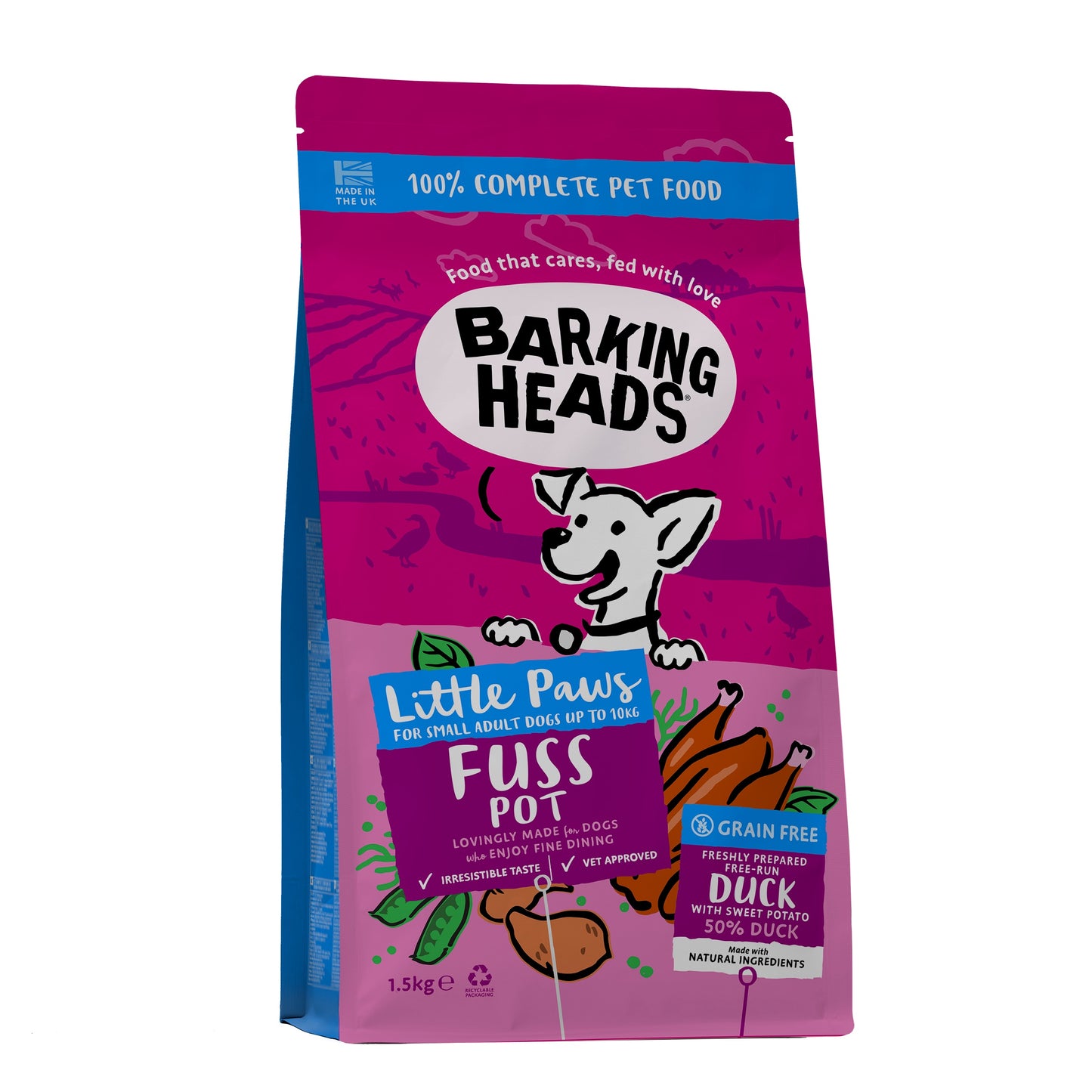 Barking Head Little Paws Fuss Dk 4x1.5kg