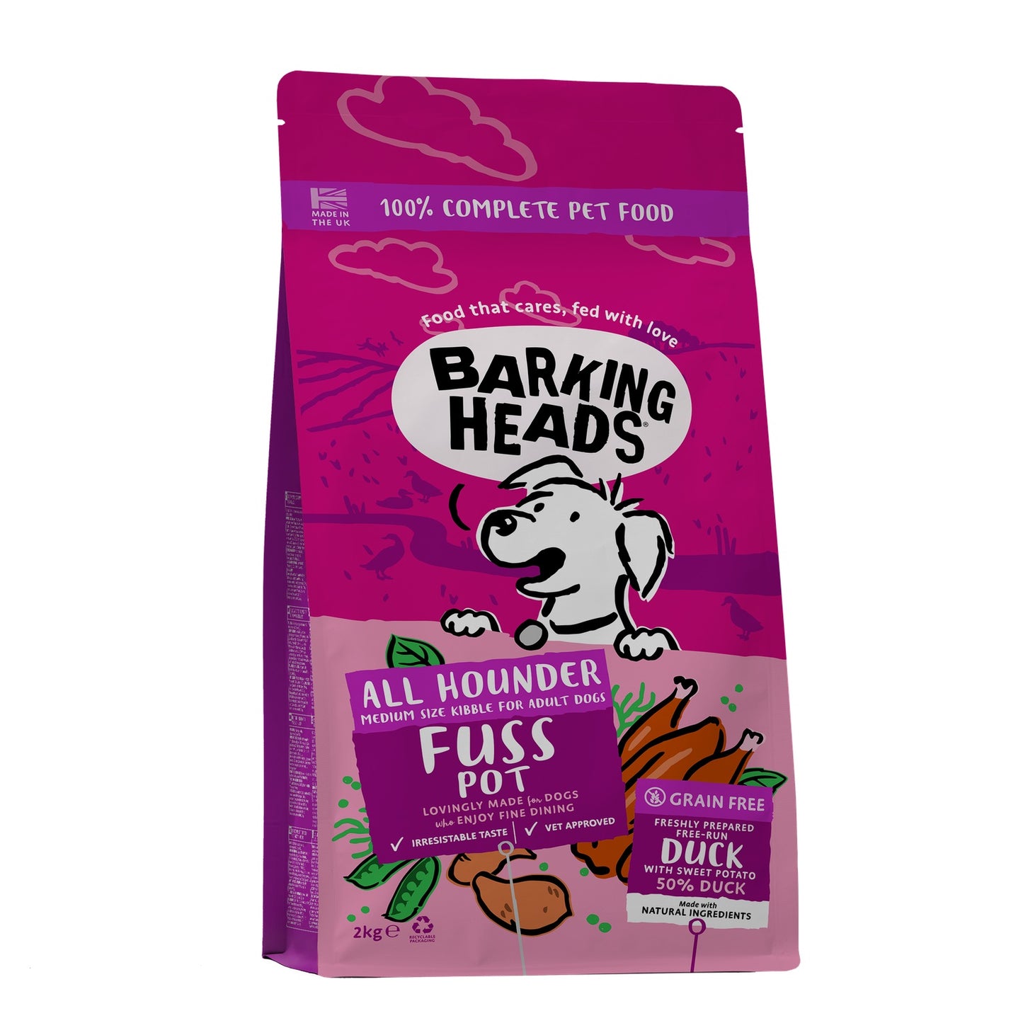 Barking Head All Hound FussPot Dck 4x2kg