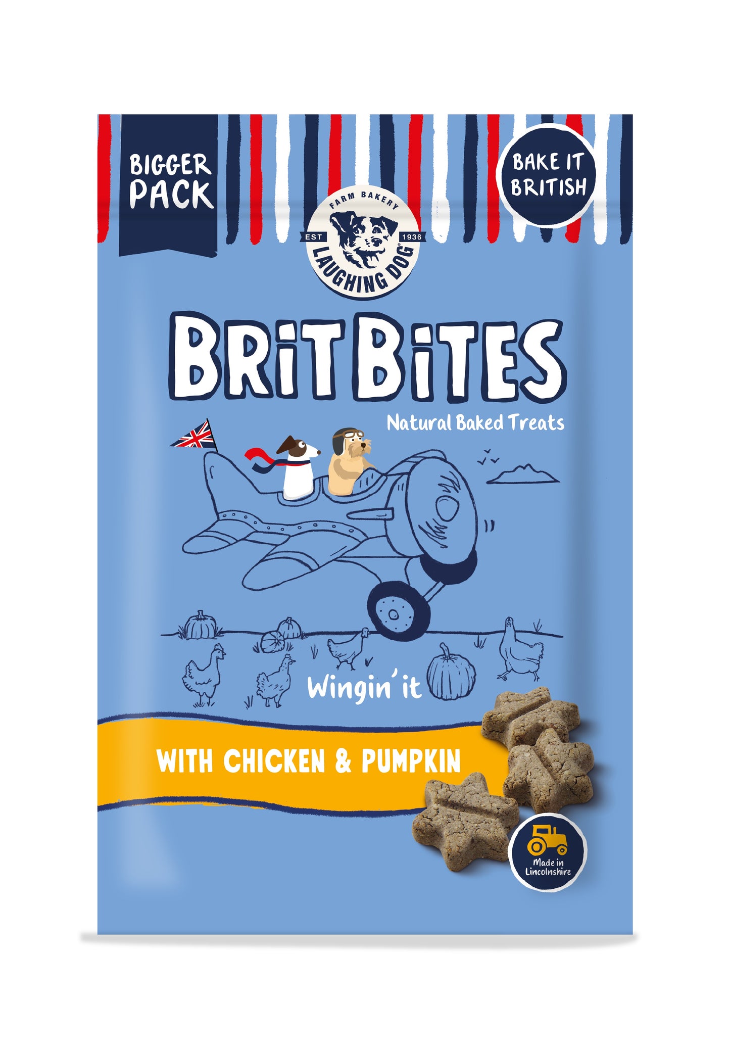 Laughing Dog Brit Bites GF Chk 7x175g