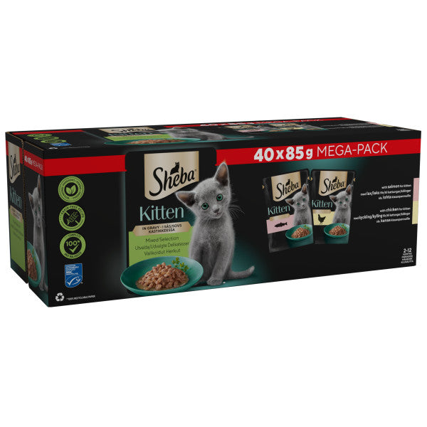 Sheba Pch Sauce Coll Kit Mix CIG 40x85g