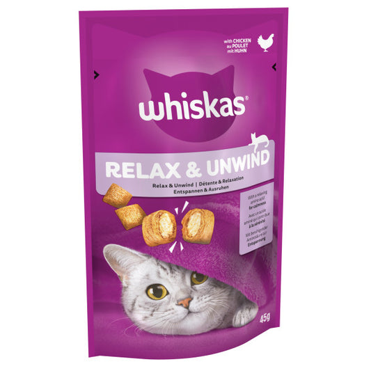 Whiskas Relax & Unwind Chk Treats 8x45g