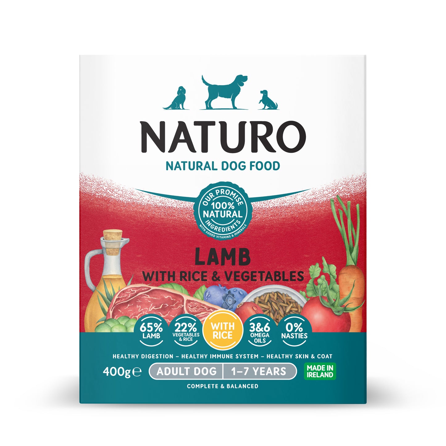 Naturo Adult Lamb R&V Tray 7x400g