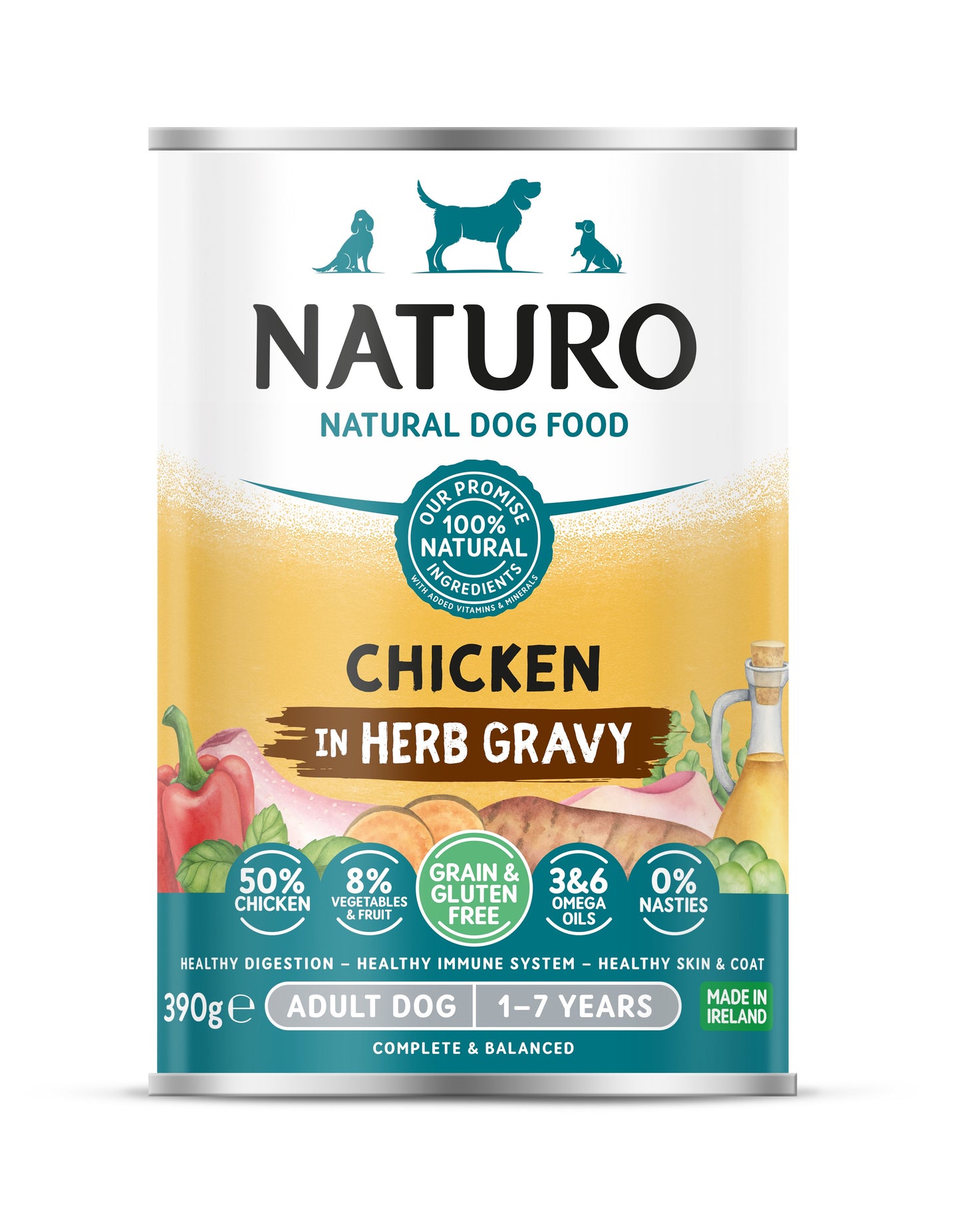 Naturo Adult GGF Chick Gravy Tin 12x390g