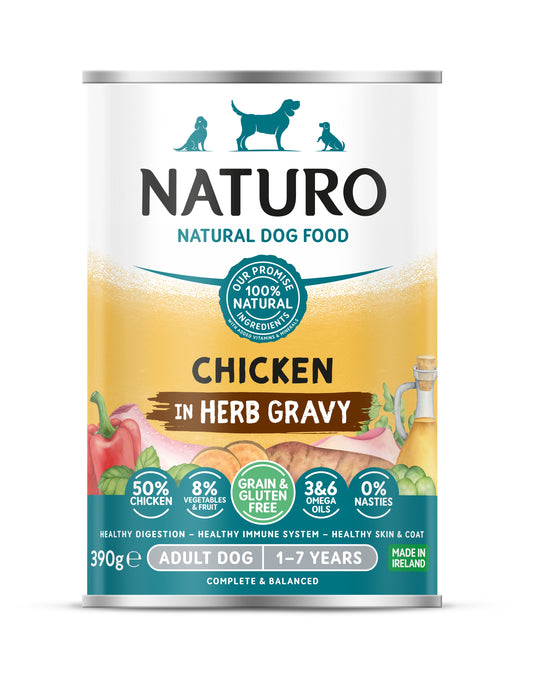 Naturo Adult GGF Chick Gravy Tin 12x390g