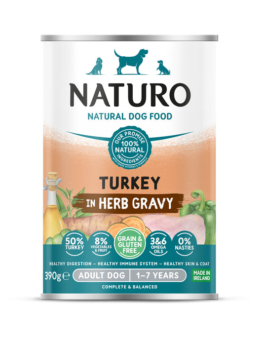 Naturo Adult GGF Turk Gravy Tin 12x390g