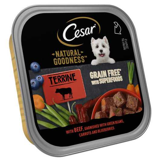 Cesar Tray Nat Good Beef Lf 16x100g