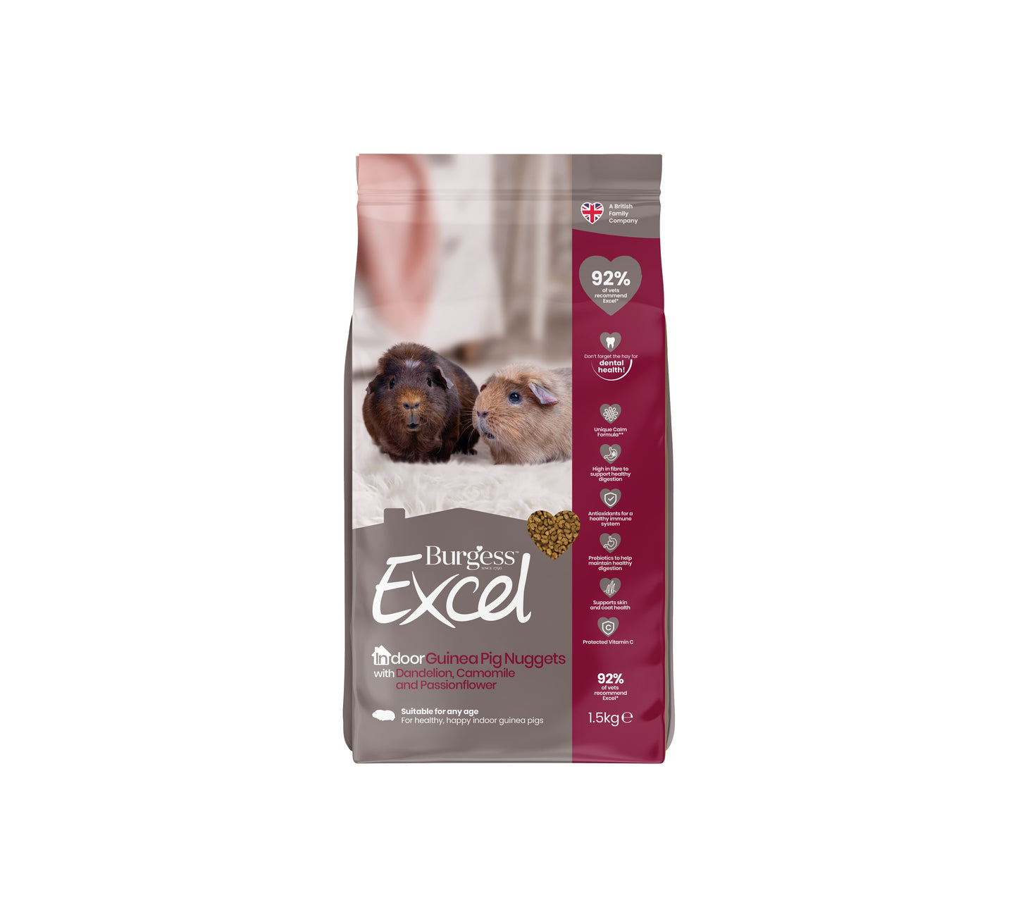 Burgess Excel Indoor Guinea Pig 4x1.5kg