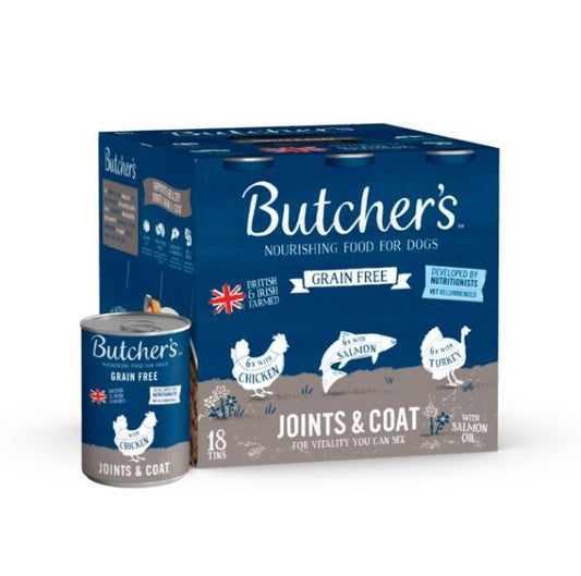 Butchers Tins GF Joints & Coat 18x390g