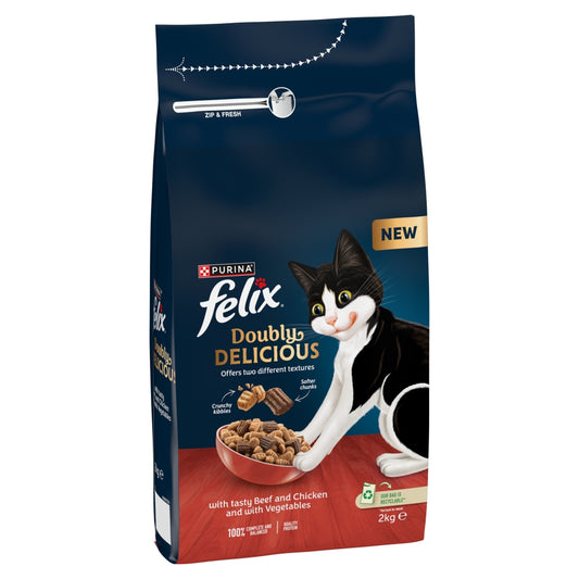 Felix Dry Adult Dbl Delicious Be Chk 2kg