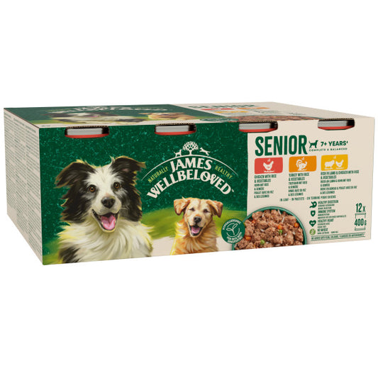 JW Dog Senior GF Mix Loaf Tin 12x400g