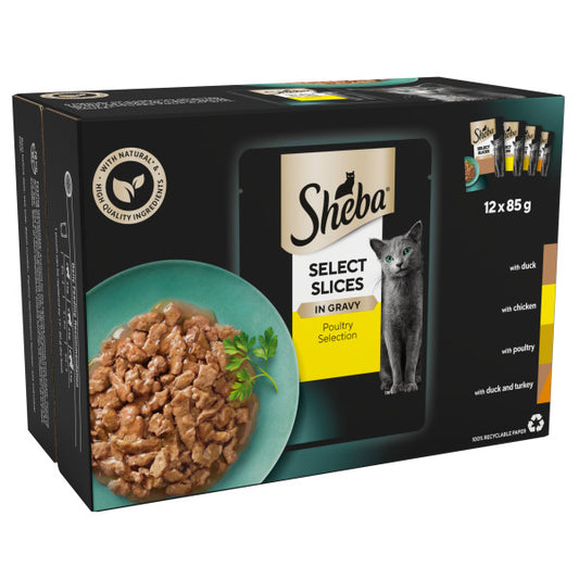 Sheba Pch Sel Slice Poultry CIG 4x12x85g