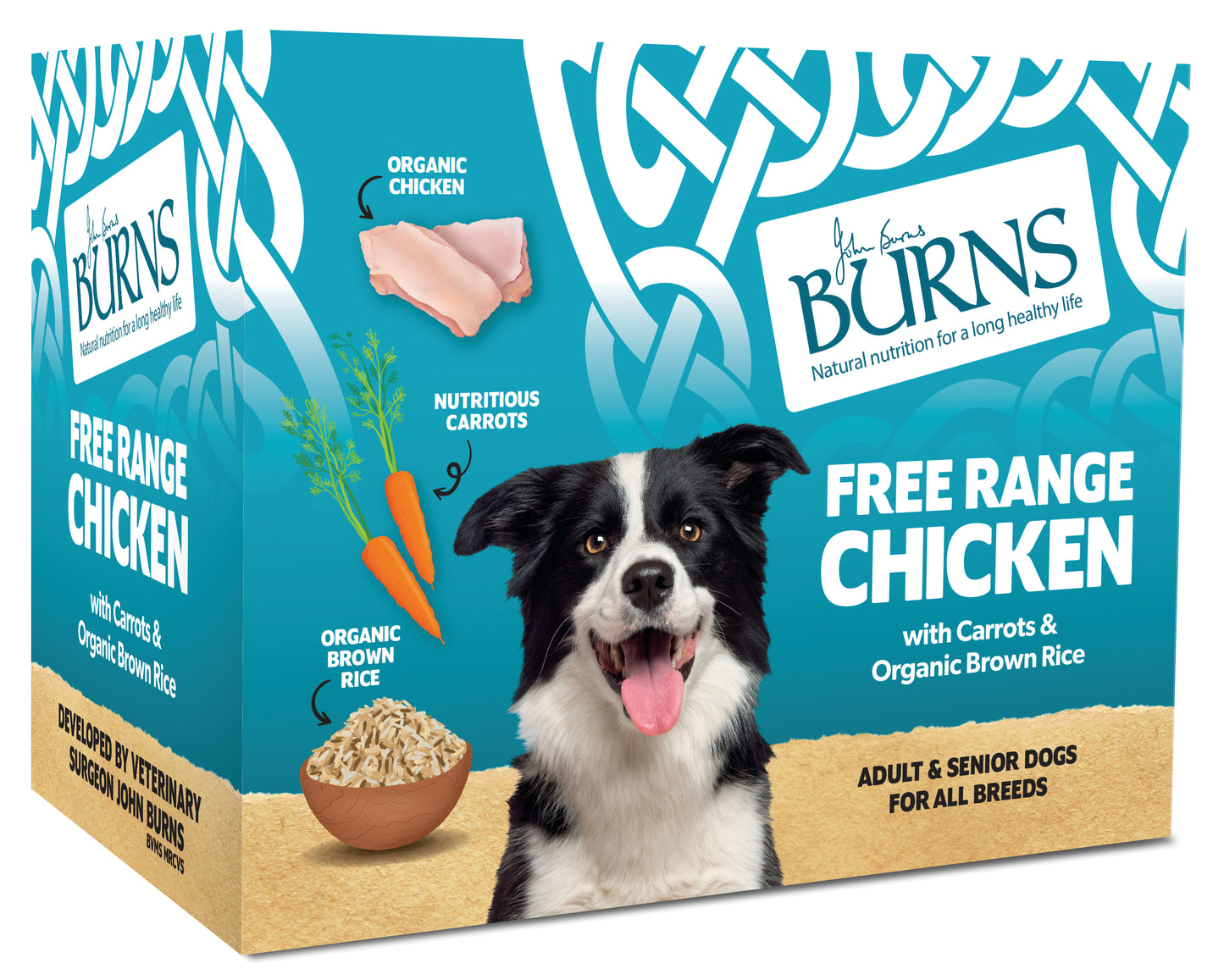 Burns Dog Tray Free Range Chicken 6x395g